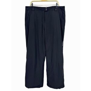 Obermeyer Ladies Snow Ski Pants Size 18 Black Insulated Waterproof Nylon Outdoor